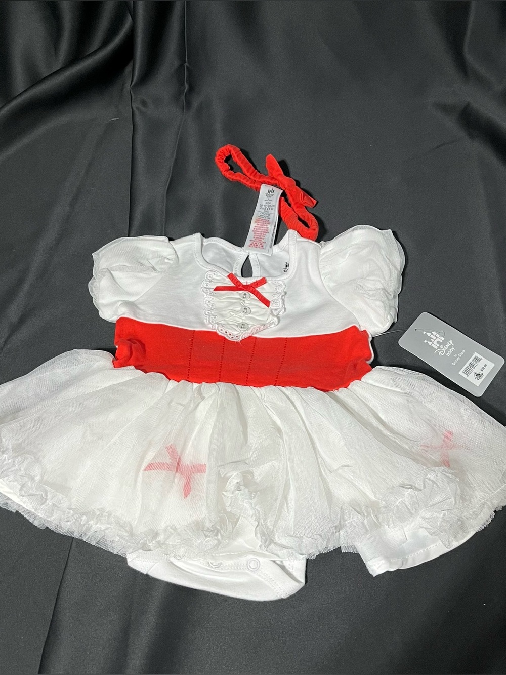 Red and White Baby Girl Mary Poppins one piece dress